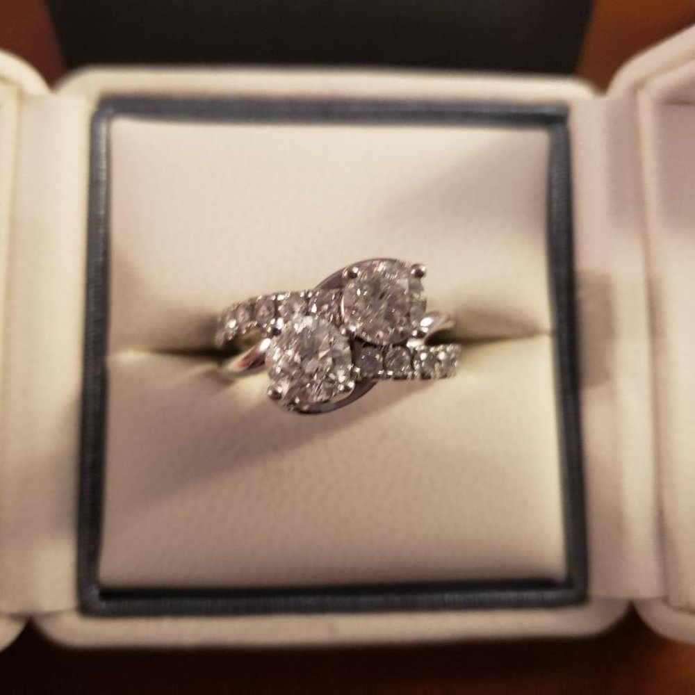 Ever Us 3 CT T.W. 14k White Gold Diamond ring (band available seperately)